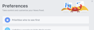 Facebook Newfeed Preferences - See First
